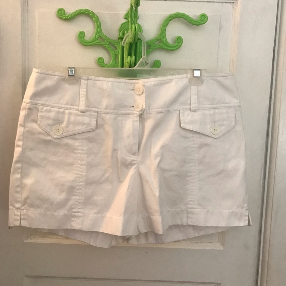 Loft White Cotton Shorts
